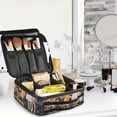 thumbnail image 5 of FORMRS Travel Makeup Bag Large Capacity Train Case Cosmetic Organizer with Adjustable Dividers, Bright Skeleton, 5 of 8