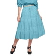 thumbnail image 1 of Moomaya Jupe Imprimée pour Femmes, Jupe Évasée à Taille Élastique à Enfiler pour Dames, 1 of 5