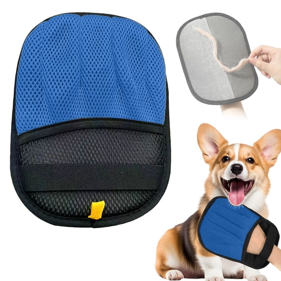 2026 New Pet Hair Removal Glove for Dogs & Cats, Newly Upgraded Reusable Electrostatic Pet Hair Glove, Pet Hair Remover Tool for Clothing, Couch, Bed, Carpet, Car Seat (Blue)