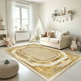 thumbnail image 2 of 6'x9' room carpet bedroom area carpet for living room area rug for office striped area rug washable area rug, 2 of 10