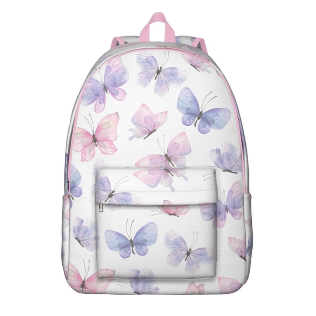Colorful Artistic Butterfly Print Travel Backpack – Lightweight Oxford Backpack with Comfortable Carrying and Anti-theft Multifunctional Features for Daily Use, School, and Short Trips