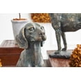 thumbnail image 3 of 11 Inch Resin Patina Sitting Dog on Black Base, 3 of 3