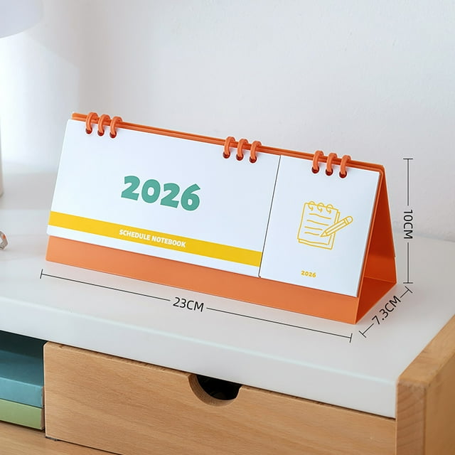 Qiweii 2026 English Mini Calendar Desktop Decoration, Made of High - Quality Paper, Clear Printing, Spacious Date Boxes for Easy Note - Taking, Fine Workmanship