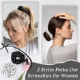 thumbnail image 4 of Bocaoying 28 Pcs Vintage Polka Dot Hair Accessories, Classic Black White Headbands, Stylish Hair Clips Scrunchies for Daily Use, Great Gift for Women, 4 of 7