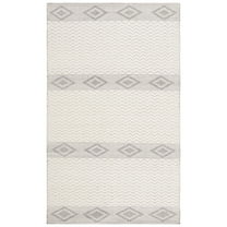 SAFAVIEH Natura Twyla Southwestern Wool Area Rug, Ivory/Black, 6' x 9'