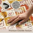 thumbnail image 6 of ODIKA 2'x3' Washable Throw Rug Non-Slip, Low Profile, Flatwoven, Easy Care Herringbone Zigzag Geometric Patterned Interlocking Motif Shaggy for Hallway, Study Room, 6 of 7