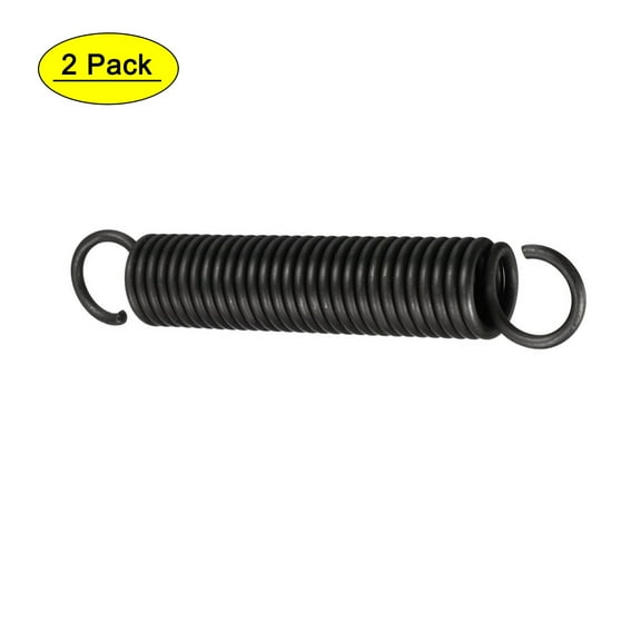 2.5mmx18mmx80mm Manganese Steel Tension Spring Black 2Pcs for Oven Door