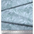 thumbnail image 3 of Soimoi Blue Cotton Duck Fabric Artistic Leaves Print Sewing Fabric Yard 42 Inch Wide, 3 of 3