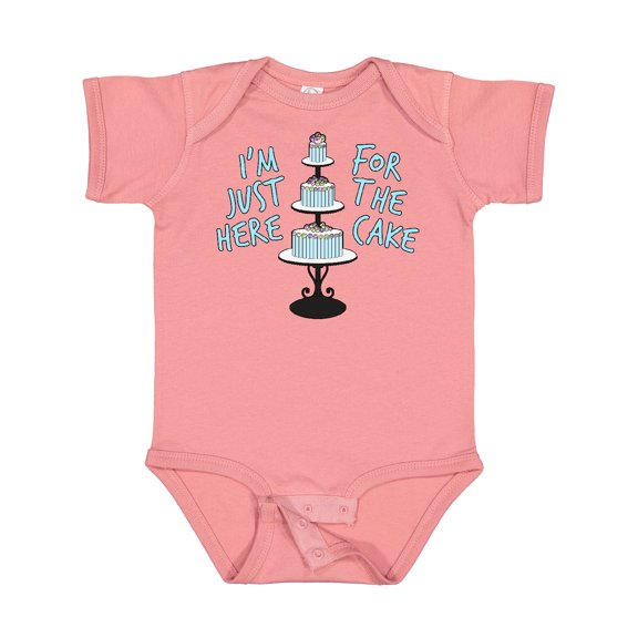 Inktastic I'm Just Here for the Cake Funny Wedding Boys or Girls Baby Bodysuit
