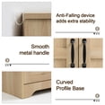 thumbnail image 4 of Brafabhome 71"H Armoire Wardrobe Closet with 2 Drawers, Farmhouse 2 Doors Armoire Cabinet with Hanging Rod, Modern Freestanding Wardrobe Clothes Cabinet for Bedroom | Nature(3 Set), 4 of 7