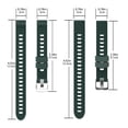 thumbnail image 2 of Correa de reloj de silicona deportiva Pulsera de fitness Reemplazo de correa de silicona para Garmin / HUAWEI / Samsung 20 mm, Verde militar Vogacara EL2640-06, 2 of 2