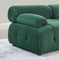 thumbnail image 6 of Aukfa 93" Sectional Sofa, Living Room Modular Couch with Ottoman, Pillow Top Arms, Velvet, Green, 6 of 9