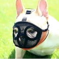 thumbnail image 1 of Dog Muzzle With Short Snout Adjustable Breathable Mesh Muzzle For English French Bulldogs Anti-bite Chewing, 1 of 5
