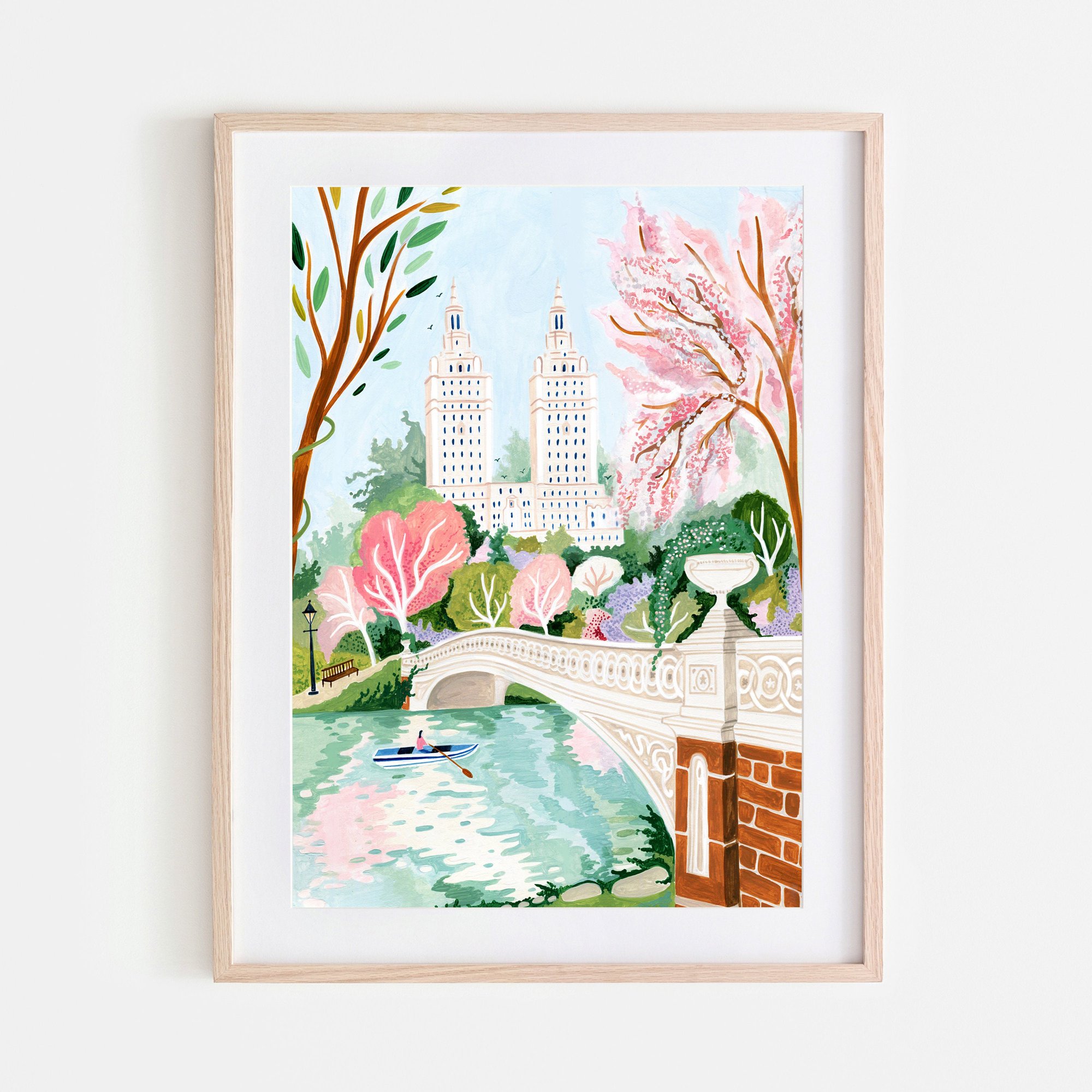 Central Park Print New York Print Bow Bridge NYC Poster America Art Print New York Gift New York Decor Travel Poster Housewarming