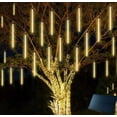 thumbnail image 3 of LINLIN Solar Meteor String Lights, 50cm 8 Tubes Falling Rain Lights Solar Garden String Lights with 8 Mode for Garden with Remote, 3 of 8