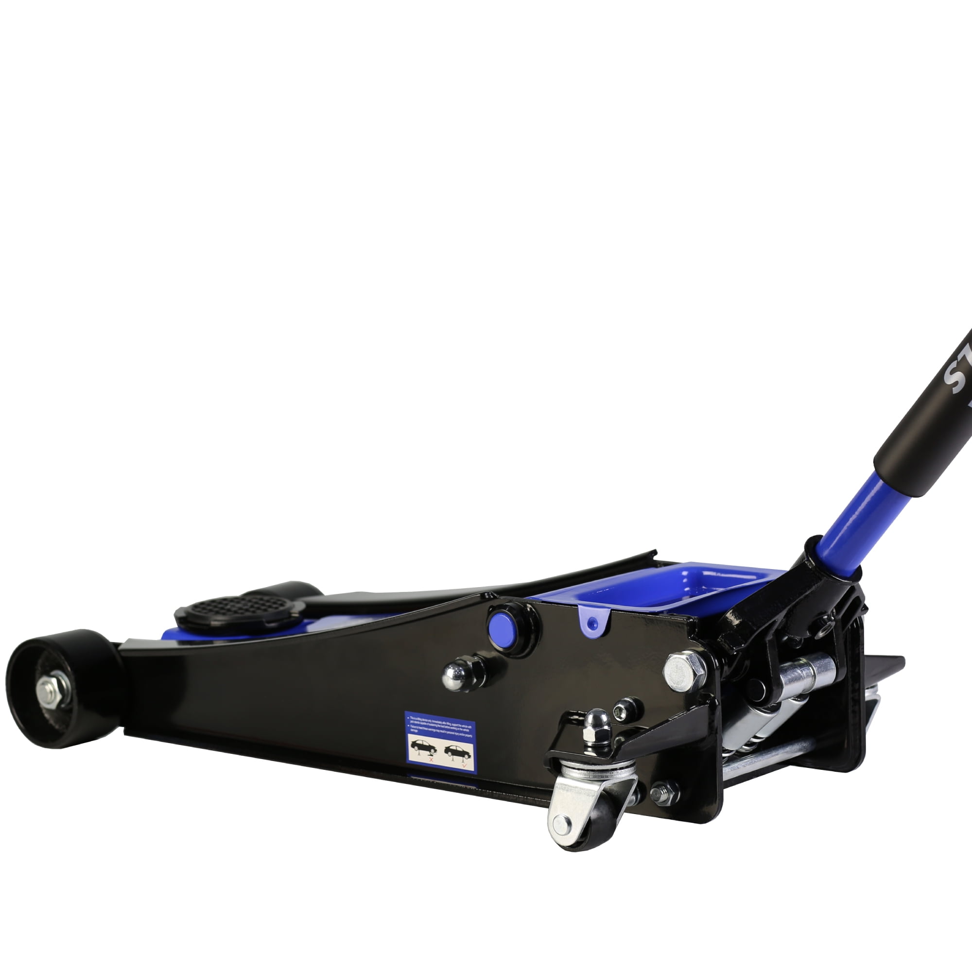 CQSXDA Hydraulic Low Profile and Steel Racing Floor Jack with Dual Piston Quick Lift Pump,3 Ton (6600 lb) Capacity, Blue