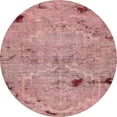thumbnail image 1 of Ahgly Company Indoor Round Abstract Pastel Pink Patchwork Area Rugs, 8' Round, 1 of 6
