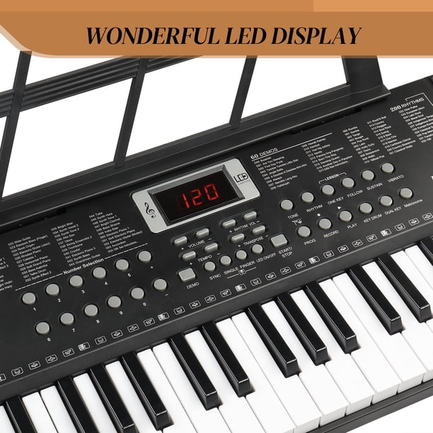 pianekoページ Ktaxon 61 Keys Keyboard Piano with Lighted Keys, X-Stand, Piano