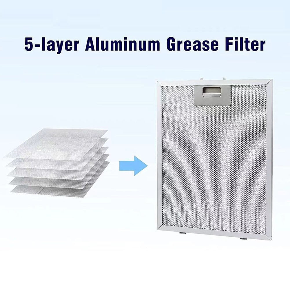 Goodhd 2Pcs Aluminum Cooker Hood Filters Metal Mesh Extractor Vent Filter 280X350X9Mm