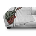 thumbnail image 2 of Music Soft Flannel Fleece Blanket, Bass Guitar Rock and Roll Logo Retro Festival Funky Art Show Performance Illustration, Cozy Plush for Indoor and Outdoor Use, 60" x 80", Multicolor, by Ambesonne, 2 of 5