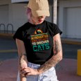 thumbnail image 2 of Retro Distressed Introverted but Willing to Discuss Cats - Cat Lover Introvert, Military Green T-Shirt, Medium, 2 of 5