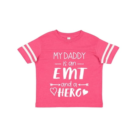 

Inktastic My Daddy is an EMT and a Hero Gift Toddler Boy or Toddler Girl T-Shirt