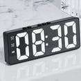 thumbnail image 5 of 2X Reloj Despertador Digital (Alimentado por BateríA) o Reloj de Mesa Alimentado por USB Snooze Modo Nocturno 12/24H Relojes LED ElectróNicos Negro, 5 of 5