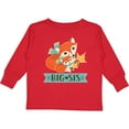 thumbnail image 3 of Inktastic Big Sis Woodland Fox Sister Girls Long Sleeve Toddler T-Shirt, 3 of 5