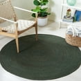 thumbnail image 2 of SAFAVIEH Natural Fiber Eliot Solid Area Rug, Dark Green, 4' x 4' Round, 2 of 7
