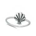 thumbnail image 4 of Cute High Polish Seashell Ocean Ring .925 Sterling Silver Band Jewelry Female Male Unisex Size 12, 4 of 4