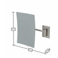 thumbnail image 7 of Aptations Rectangular Wall Mirror (6.25" x 9.5") - 3X Magnification | Wall Mount with 8.5" Arm Extension | Concealed Mounting Hardware | Vanity Mirror for Bedroom, Bathroom (Brushed Nickel), 7 of 7