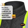 thumbnail image 5 of Pioneer High Visibility Reflective Insulated Freezer Jacket - Hi Vis Mens Work Jacket - Quilted Gusseted Action Back  Black, 5 of 8