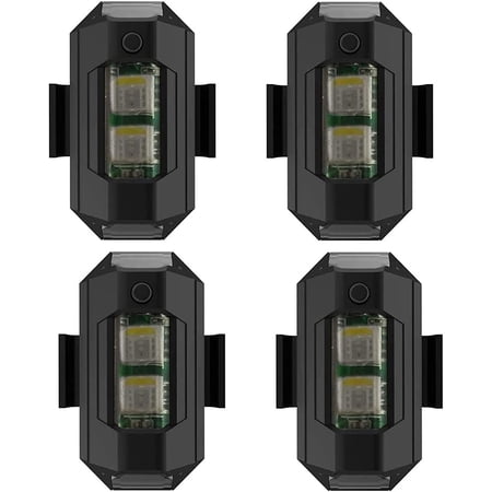 LINLIN Drone Strobe Lights,Multipurpose RC Car Motorcycle Turn Signal Indicator Flashlight LED Anti-Collision Warning Light Mini Signal Night Flight Lights Drone Accessories