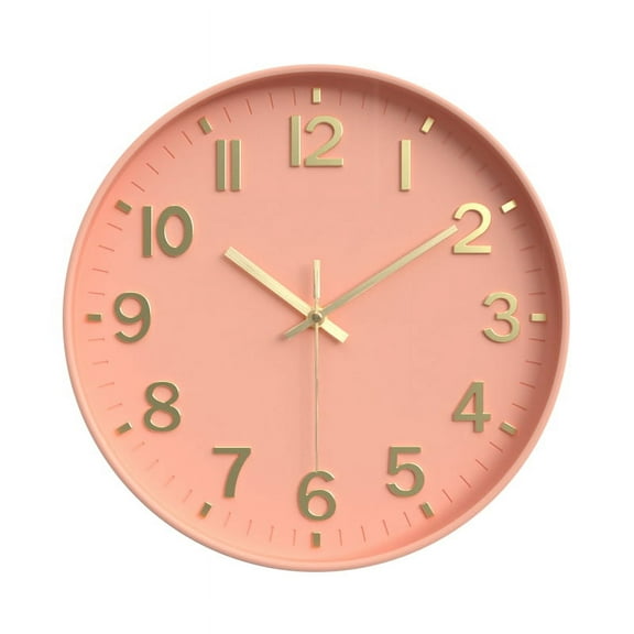 Silent Modern Clock for Wall, 3D Numbers Wall Clock for Kitchen Bedroom Living Room Office Classroom Decor Colour 3