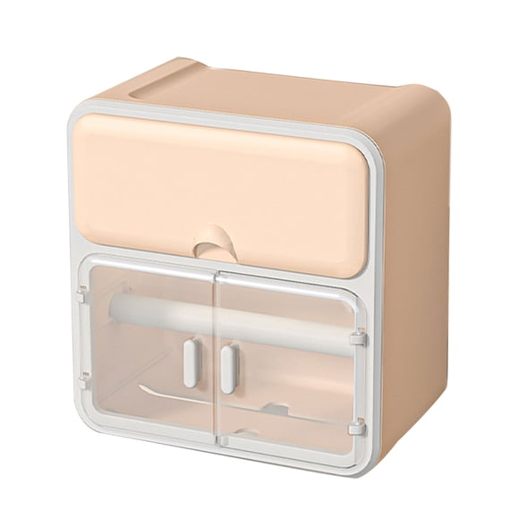 Injueey Caja de almacenamiento impermeable ABS para artículos de baño Instalación fácil que hace que sea conveniente almacenar artículos Almacenamiento y organización del hogar rosa tierno