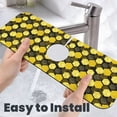 thumbnail image 6 of Vsdgher Geometric Pattern with Bee Kitchen Sink Splash Guard Faucet Mat -1 PC Super Absorbent Fast Drying Mat Sink Gadgets-Splash, Bathroom,Sink Mat,(15" X 5.5" ), 6 of 7