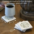 thumbnail image 5 of CounterArt Floral Tumble Natural Absorbent Shell Stone Coaster 4-Pack, 5 of 7