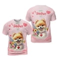 thumbnail image 3 of Happy Valentine's Day Pomeranian holding flowers All Over Print 3D Shirt Unisex Merch Pom Dog Lover Gifts - 3005, 3 of 6