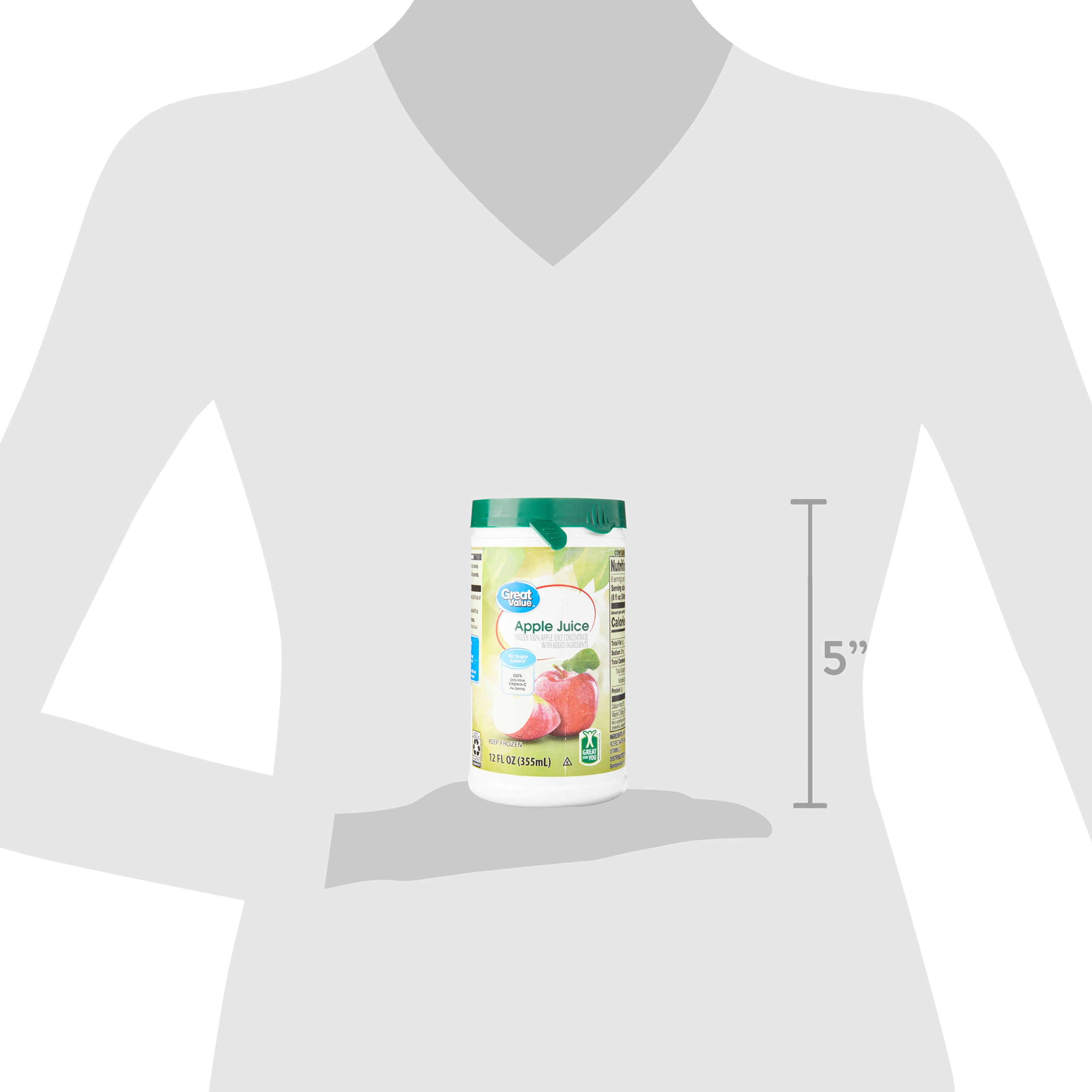 Great Value Apple Juice, 12 fl oz (Frozen)