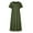 Green, variant on WIZUTIZ Womens Dresses Summer Stylish A Line Dress Classic Ribbed Smocked Pockets Solid Shift Dress Short Sleeve Crew Neck Shift Dress for Ladies Midi Dress Thin Dress Green