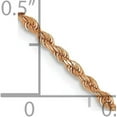 thumbnail image 4 of Solid 14K Rose Gold 1.7mm Diamond-Cut Rope Chain - 24", 4 of 8