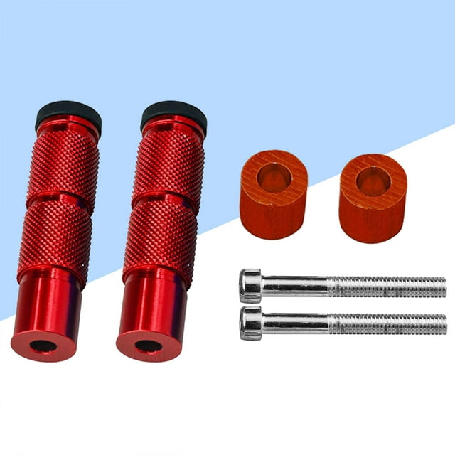 unbranded 1Jgo Reposapiés Para Motocicleta Rojo Plataforma De Aluminio Fácil De Instalar Y Quitar
