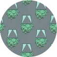 thumbnail image 1 of Ahgly Company Machine Washable Indoor Round Transitional Marble Blue Area Rugs, 3' Round, 1 of 7