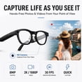 thumbnail image 3 of AI Smart Glasses with Camera, 8MP HD Photo/1080P Video Recording, Open Ear Audio Bluetooth Glasses for Men & Women, Voice Assistant, Real Time Translation, Hands Free Calls, Vlog, Travel, Work, 3 of 19