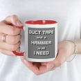 thumbnail image 5 of CafePress - Duct Tape And A Hammer Mug - 11 oz Ceramic Mug - Novelty Coffee Tea Cup, 5 of 6