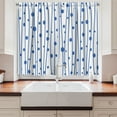 thumbnail image 2 of Ambesonne Blue and White Kitchen Curtains, Water Drop Lines, 55"x39", Violet Blue and White, 2 of 3