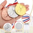 thumbnail image 3 of Uxcell 2 Inch Soccer Medals Silver Award Medals with Neck Ribbon for Team Sports Games Party Favors 24 Pieces, 3 of 7