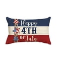 thumbnail image 2 of Tuvgenk Lumbar Throw Pillow Covers 12x20 Patriotic Decorative Pillow Covers for Couch Sofa, Independence Day Flag Star Polyester Cushion Case, 2 of 6