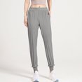 thumbnail image 4 of TFixol Pantalones de chándal para mujer, elásticos, de secado rápido, para yoga, correr, fitness, entrenamiento, informal, sólido, 4 of 8