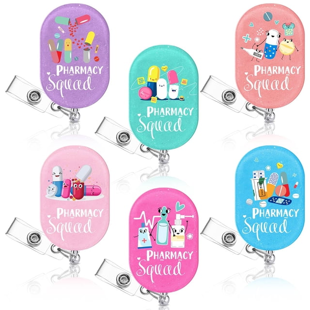 Soporte para tarjetas Hoteam Pharmacy Squad, paquete de 6 unidades, 4,8 x 4,3 cm